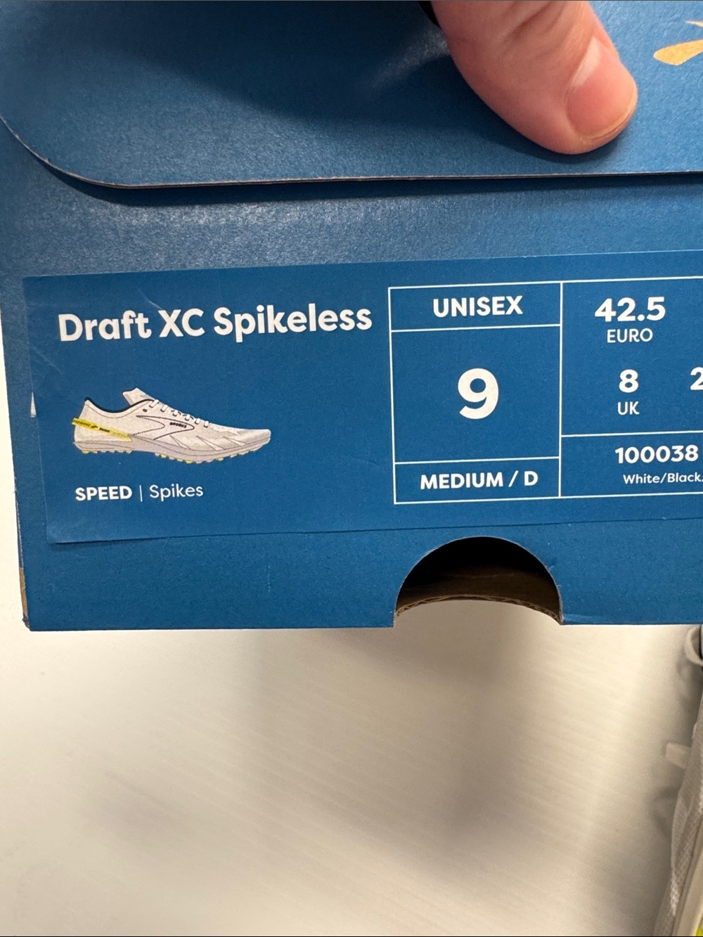 Brooks Draft XC Spikeless Unisex Mens Size 9 Womens size 10.5 New with Box! - Picture 9 of 9